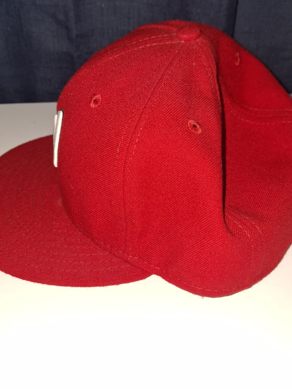 New Era Red Washington Nationals Script W Cap Fitted 7 3/8